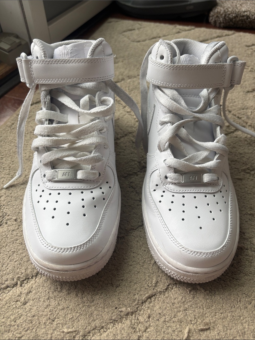 Nike Air Force One White High-Top Sneakers